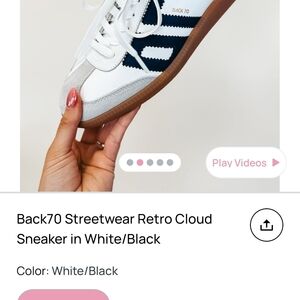 Streetwear Retro Cloud Sneaker - White/Black